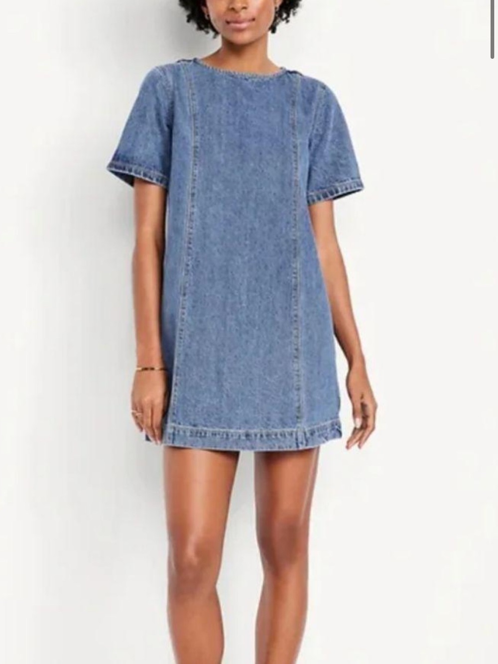 Old Navy Light Blue Denim Mini Shift Dress